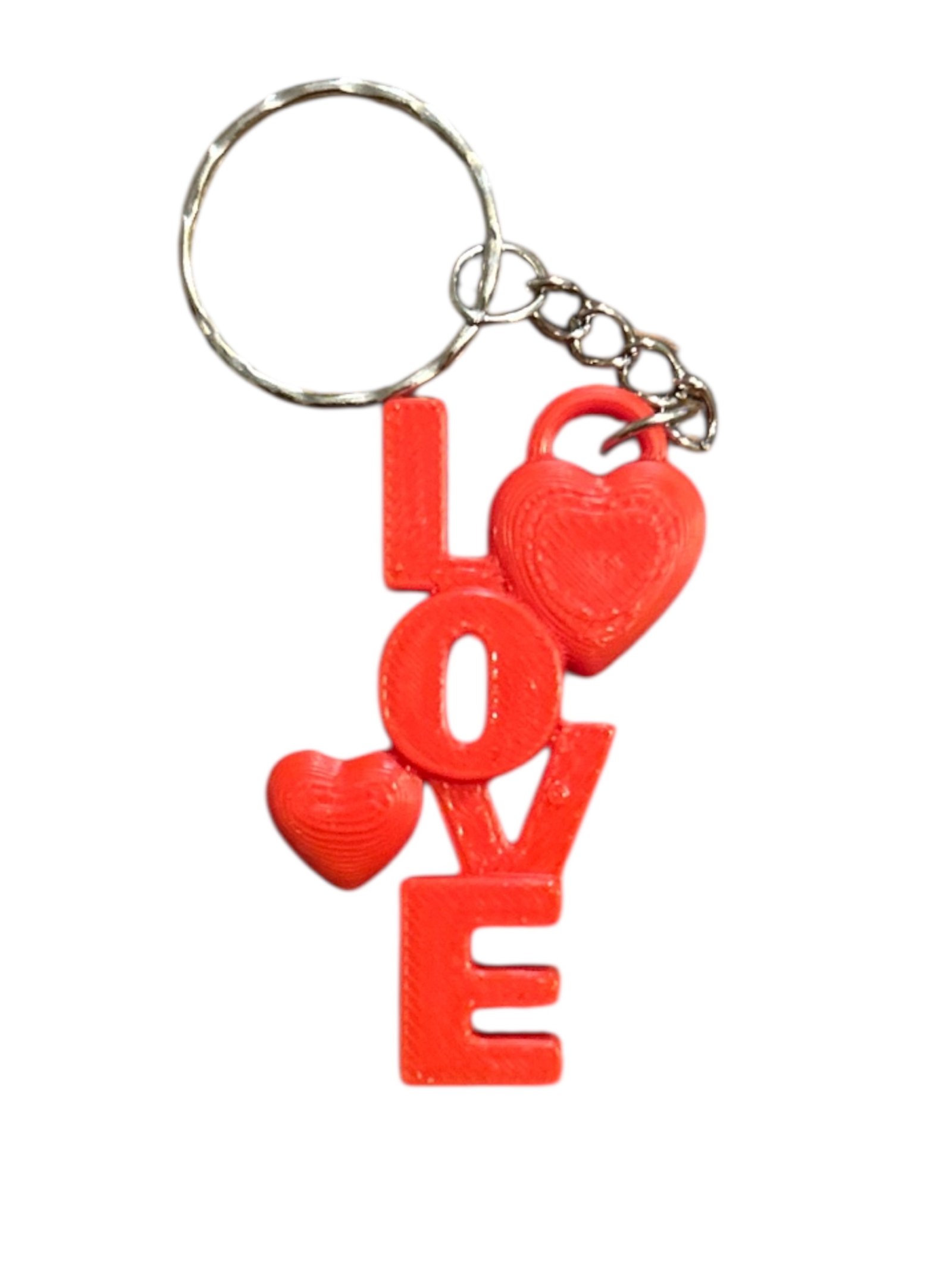 Handgemachter 3D-LOVE Schlüsselanhänger – Inklusive Geschenkbox – Einzigartiges Liebesgeschenk in Rot – Bild 3