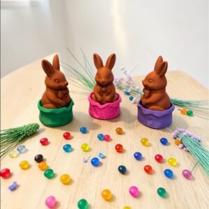 Osterhasen Chocolate mit Fliege & Klick-Mechanismus